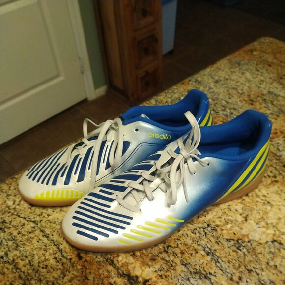 Adidas RARE Predito LZ in Men's Shoes Size 11 G64952 White Blue Indoor Soccer - Picture 4 of 12